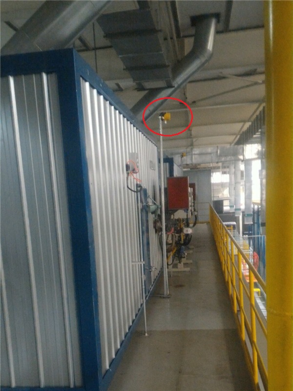 某化工厂防暴气体探测器安装现场